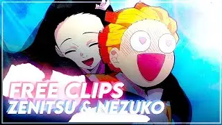 Zenitsu & Nezuko clips [Demon Slayer] | Free to use 🔥