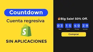 Cuenta regresiva para Shopify sin aplicaciones: Countdown
