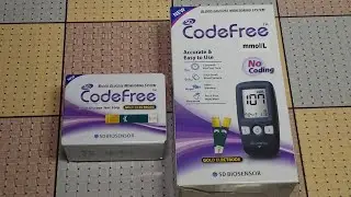 CodeFree Glucometer. Unpacking.