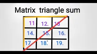 matrix sum triangle in python