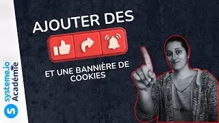Formation systeme io : boutons de partage et bannière de cookies