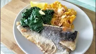 Fish with Spinach and Red Lentils