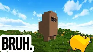 I built a very normal dirt house in minecraft