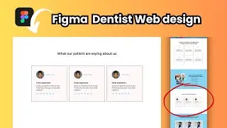 Dentist Web Design  Testimonial Section Using Figma Part 04 Tutorial