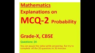 Explanation on MCQ 2 Probability