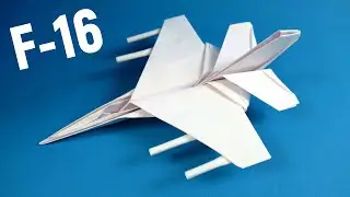 Origami F-16 Jet Fighter Paper Plane
