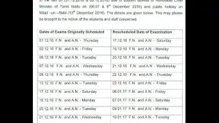 Annauniversity latest time table 2016-2017