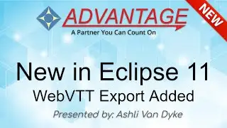 New in Eclipse 11: WebVTT Export Added