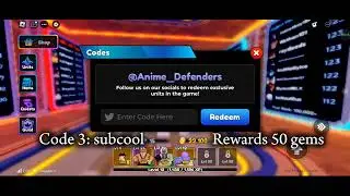 Anime defenders Codes (2024) 1500 gems code