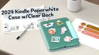 2024 Kindle Paperwhite/Kindle Colorsoft Case with Clear & Soft TPU Back - Slim, Cute & Durable!