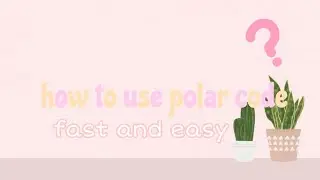 how to use polar code fast and easy | vanilla rpw