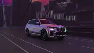 BMW in the city of the future Cinema 4D