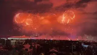 Fireworks in Moscow February 23, 2021