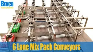Conveyor Infeed - 6 Line Mix Pack Conveyor