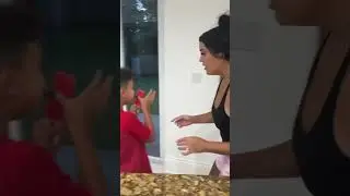 fake tongue prank on mom #shorts