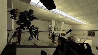 CSS Zombie Mod 64 players Lots of CTs on open spot, limited ammo RAW sound