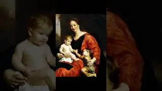 Герард Сегерс – Мадонна с младенцем и маленьким Иоанном Крестителем и щеголчка с детьми #ожившиекарт