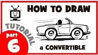 How to draw a convertible car. Part 6. Мастер класс. Как нарисовать кабриолет. Часть 6.