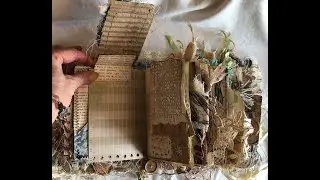 Shabby Grungy Primitive Eclectic Soft Cover Mixed Media Junk Journal Flip Through