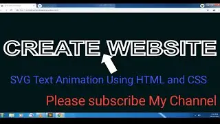 #SVG #Animation #Website#SVG Text Animation Using HTML and CSS