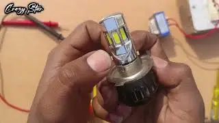 Dc vs Ac Experiment With Bike LED Head Light | DC Balb ko AC Lite Se kaise Chalaye | Crazy Star 2024