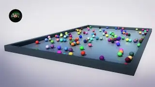 C4D - Falling Balls Simulation