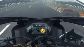 R15v4 Top speed 😵 r15 drag race 🥲 #r15v4 #kannadamotovlogs #kannadamotovlogger