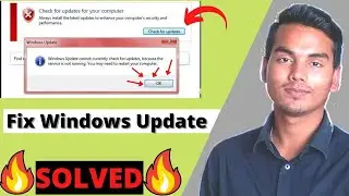 How to fix Windows Update Cannot Currently Check for Updates  because the service is not running