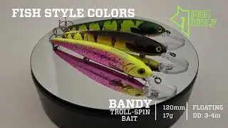 „IRON WOLF BANDY“.,TROLL-SPIN BAIT.,120mm.,17g., FLOATING., DD: 3-4m