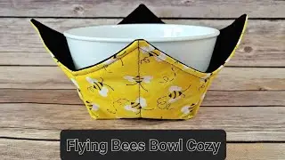 Seamstress Sewing a Bee Bowl Cozy Hot/Cold Pad