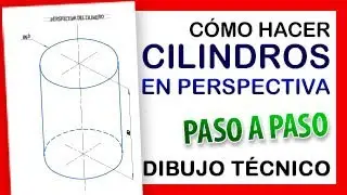 CÓMO HACER UN CILINDRO ☝ en perspectiva isométrica 👀 PASO A PASO