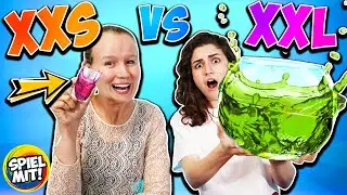 XXL vs. XXS BECHER! Besonders eklige Challenge mit Dania & Kathi