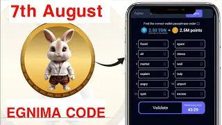 Rocky Rabbit Engima Wallet Passphrase For Today 7th September, 2024