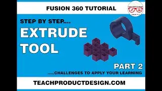 FUSION 360 Tutorial. EXTRUDE Feature (Part 2).....THIN feature????