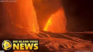 Two Giant Lava Fountains Erupt At Kīlauea Volcano - One Over 1,300 Ft (Oct. 1, 2025)