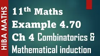 11th maths chapter 4 example 4.70 Combinatorics and Mathematical induction tn syllabus hiba maths