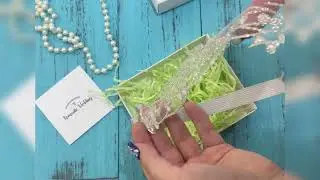 Свадебная подвязка с блестками