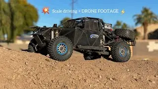 Traxxas UDR SCALE DRIVING (Drone Footage)