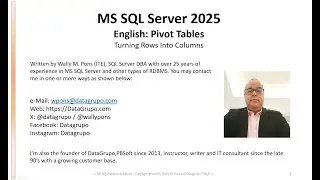 MS SQL Server Shorts :: English: Pivot Tables