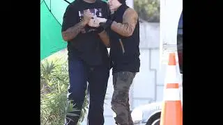Justin Bieber visits Selena on the Set of Spring Breakers March 12, 2012