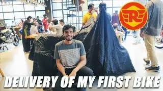 TAKING DELIVERY OF MY FIRST BIKE WHICH IS A ROYAL ENFIELD