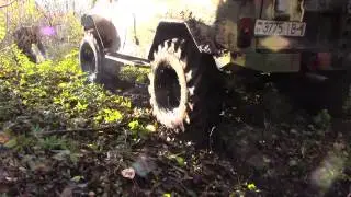 УАЗ ФБел-160м порвали задний мост. Смерть главной пары военного моста.