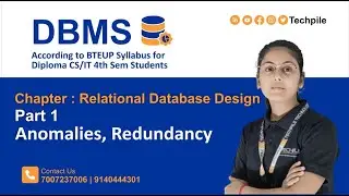 Normalization in DBMS in hindi  | Anomalies | Redundancy | Normalization in hindi | Techpile