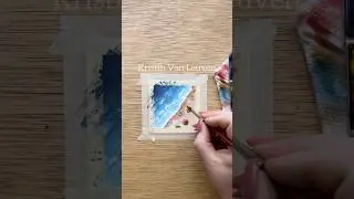 Beach scene for tiny watercolor painting 47 out of 100 in 2025