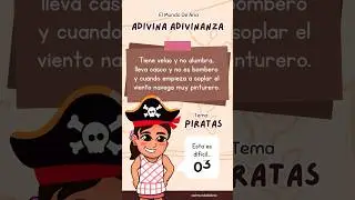Adivina Adivinanza 🏴‍☠️de PIRATAS  #shorts #adivinanza