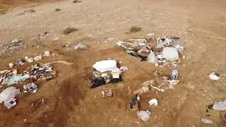 Drone footage of destruction of Humsa Al-Fuqa, West Bank