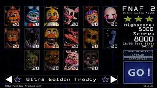 FNaF 2 UCN, Ultra Golden Freddy Mode, 16/20 Mode