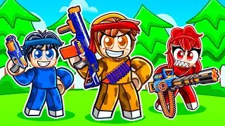 Having a NERF FAMILY in Roblox!