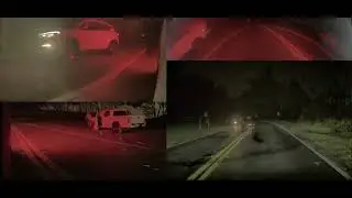 2024 Tesla Model Y LR - Night Dashcam Video - Post Accident