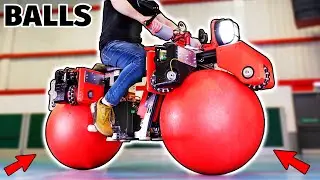 I built an Omni-Directional Ball-Wheeled Bike